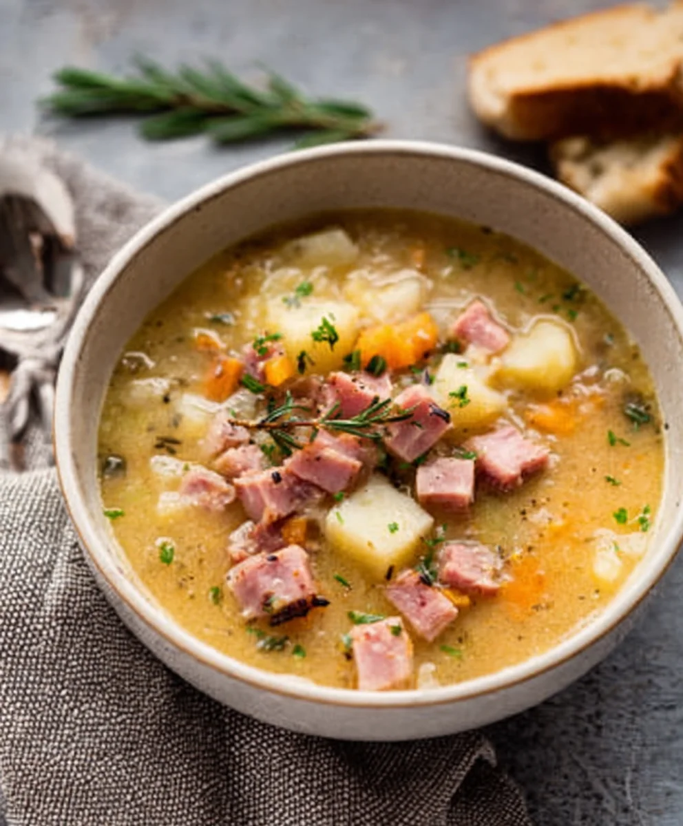 Slow Cooker Beef Beef Ham Potato Soup - Easy Dinner