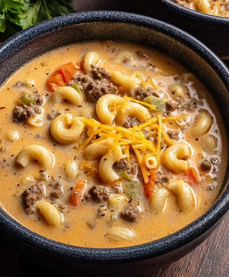 Creamy Cheeseburger Macaroni Soup Recipe – Comfort Food