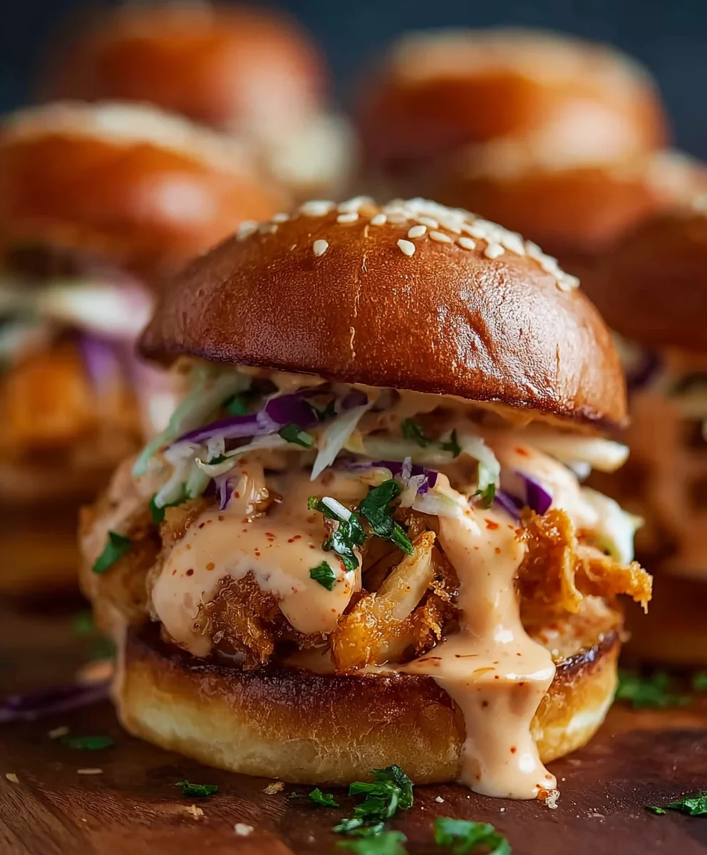 Bang Bang Chicken Sliders - Easy Spicy Lunch Idea