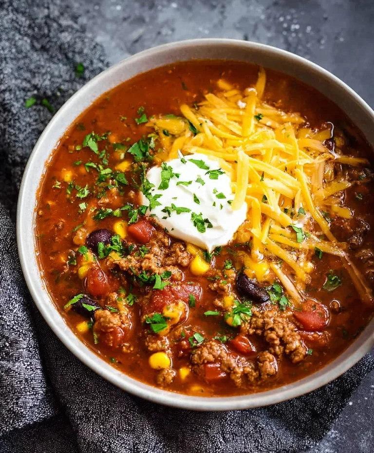 Easy Beef Taco Soup – Quick & Flavorful Dinner