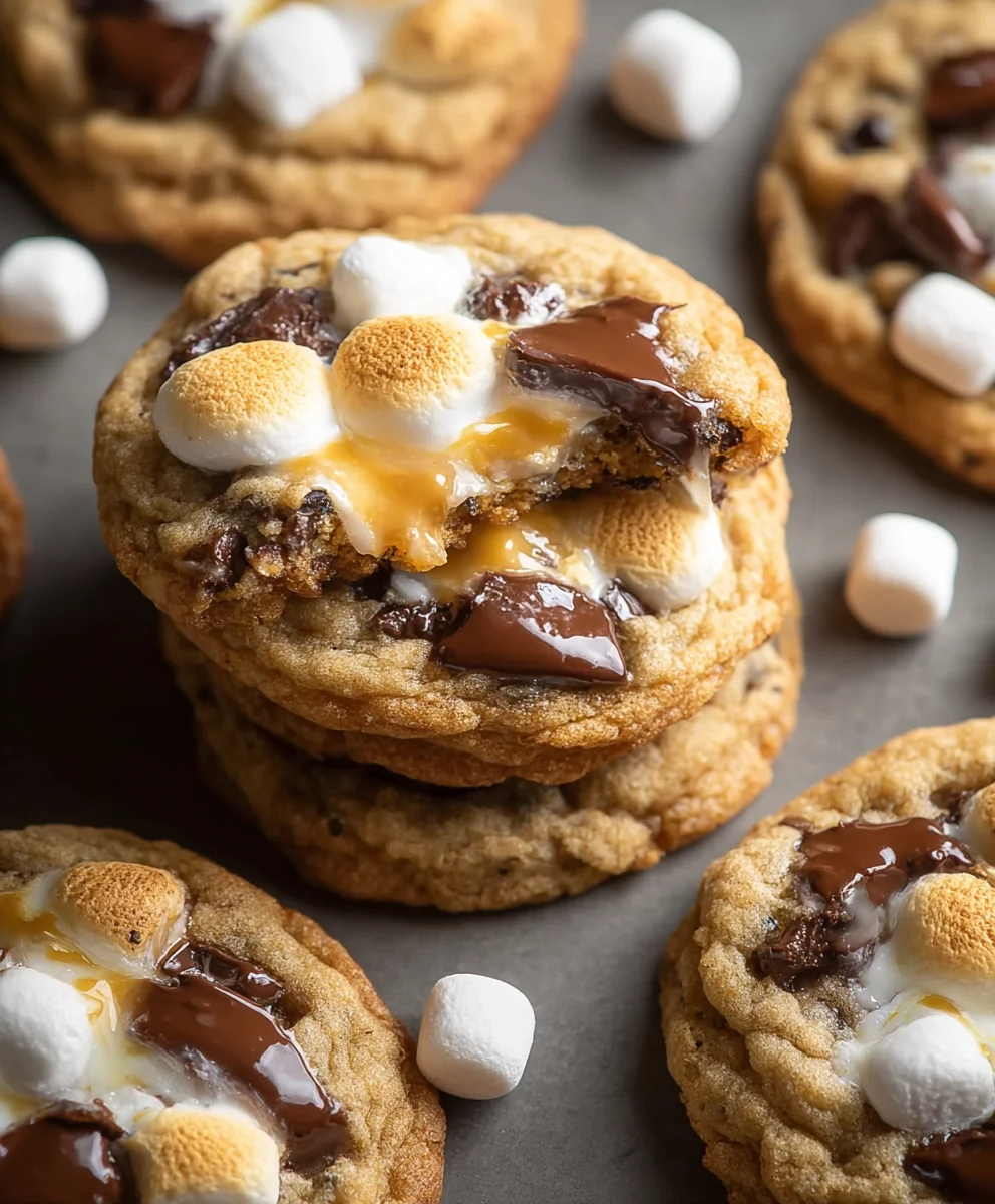 Gooey S'mores Cookies - Easy Chocolate Grabeef ham Swirls