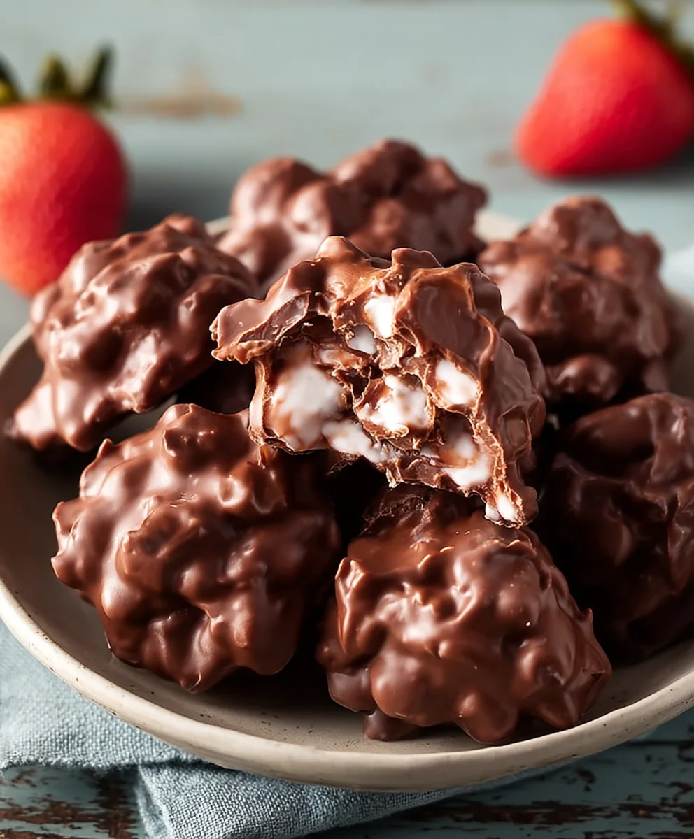 Easy Frozen Chocolate Yogurt Clusters - Quick Treat