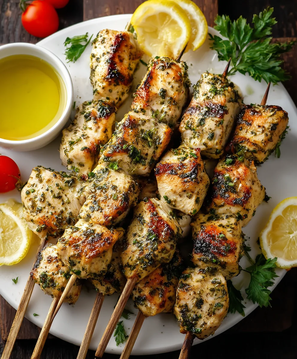 Lemon Herb Beef Skewers- Easy Grilled Recipe