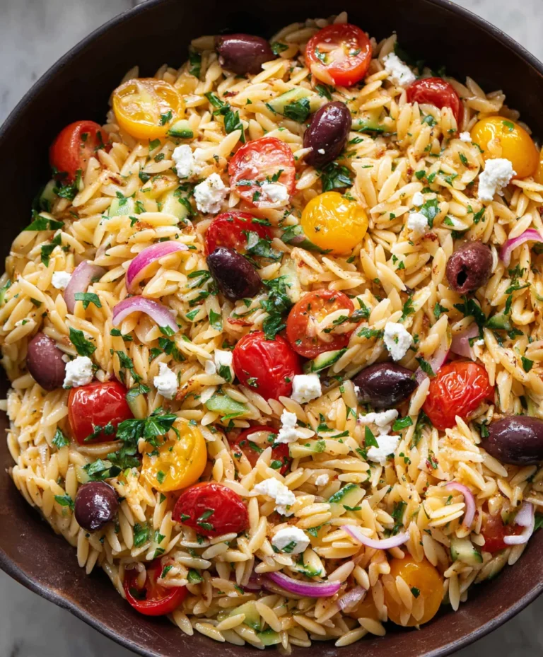 Easy Greek Orzo Pasta Recipe- Flavorful Mediterranean Meal