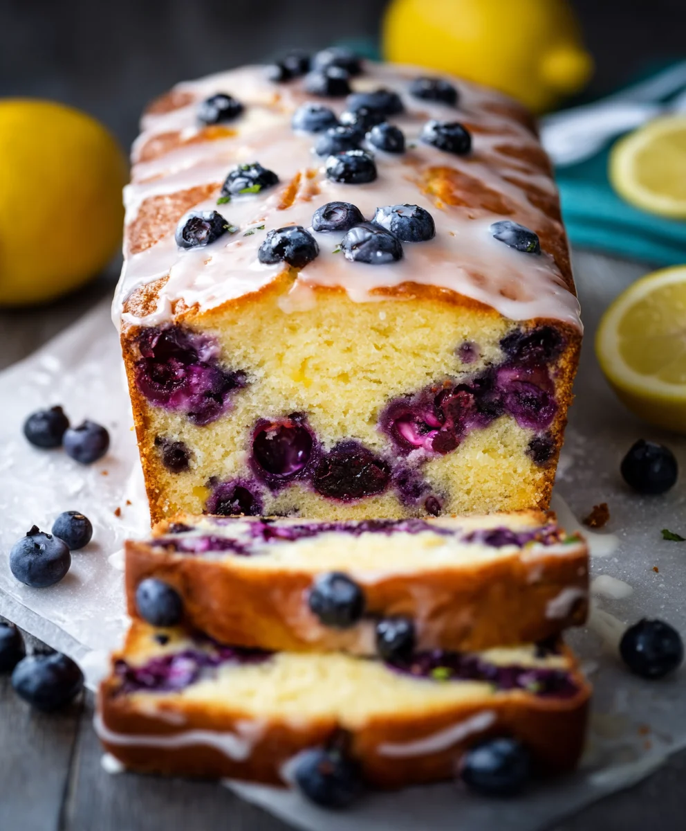 Lemon Blueberry Yogurt Loaf- Easy Delicious Recipe