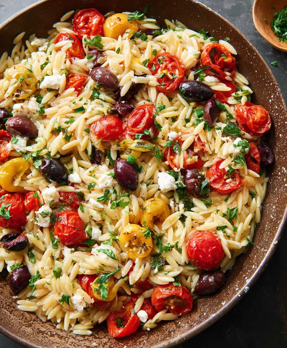 Easy Greek Orzo Pasta Recipe- Flavorful Mediterranean Meal