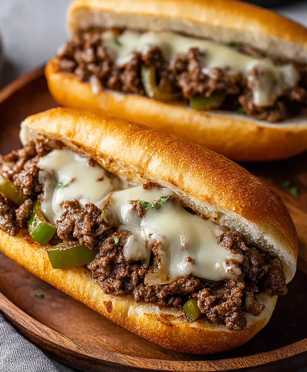Easy Ground Beef Philly Cheesesteak Recipe