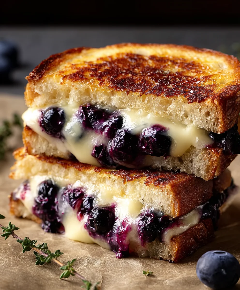Blueberry White Cheddar Grilled Cheese Recipe