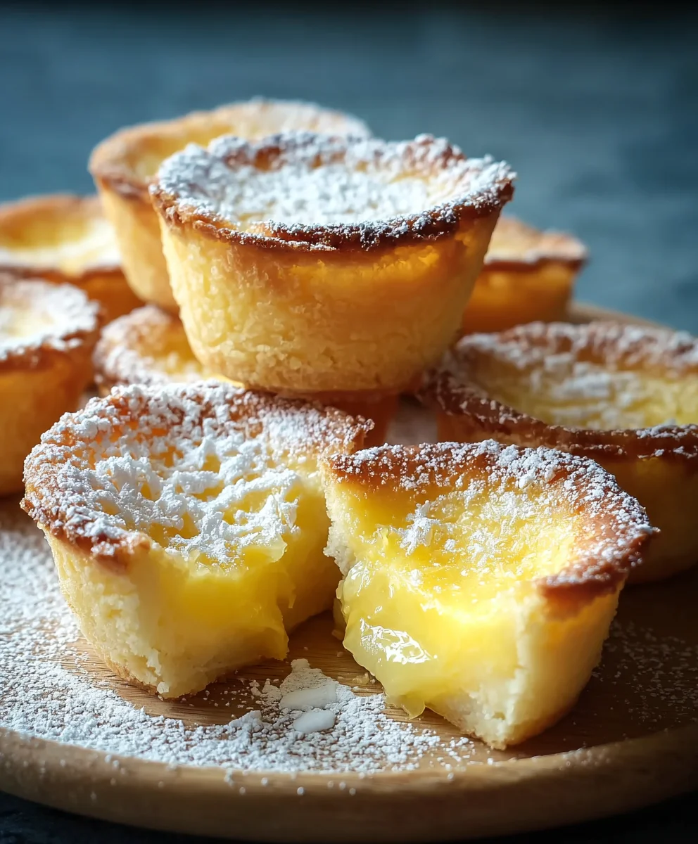 Baby Lemon Impossible Pies-Sweet Tart Treat