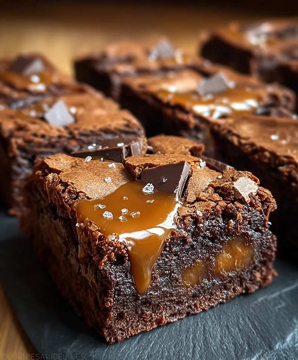Caramel Chocolate Chunk Brownies-Decadent Treat