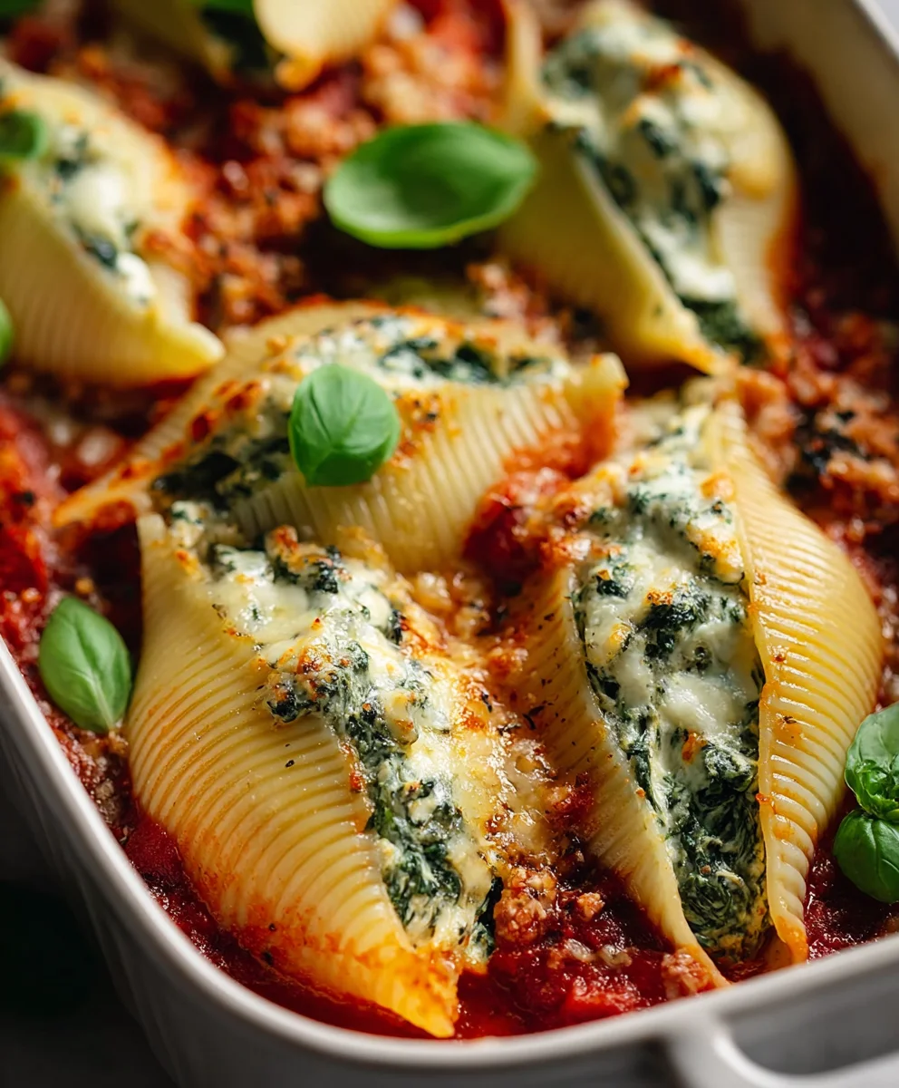 Spinach Ricotta Stuffed Shells Recipe-Easy Dinner