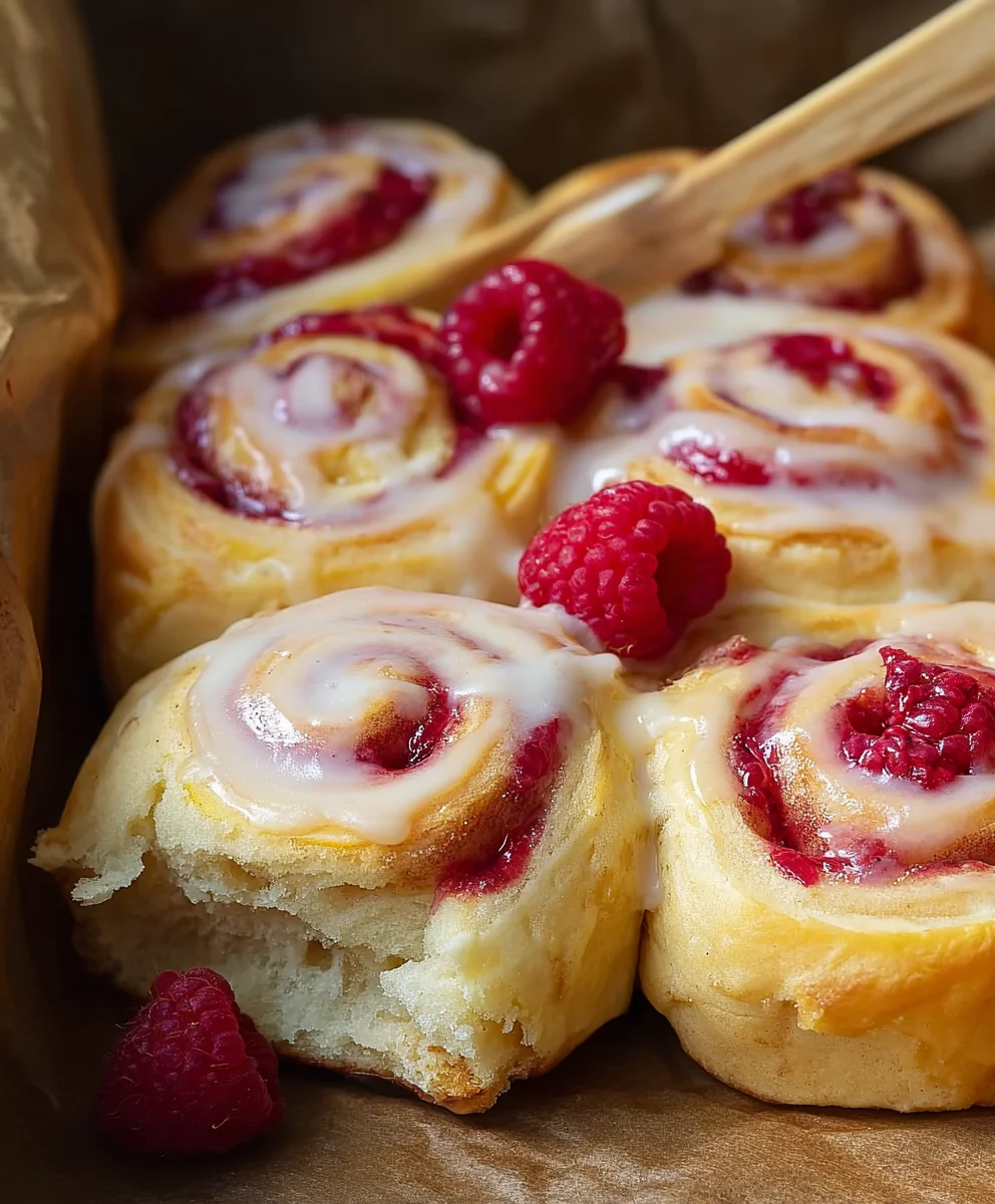 Brioche Raspberry Lemon Rolls-Zesty Sweet Treat