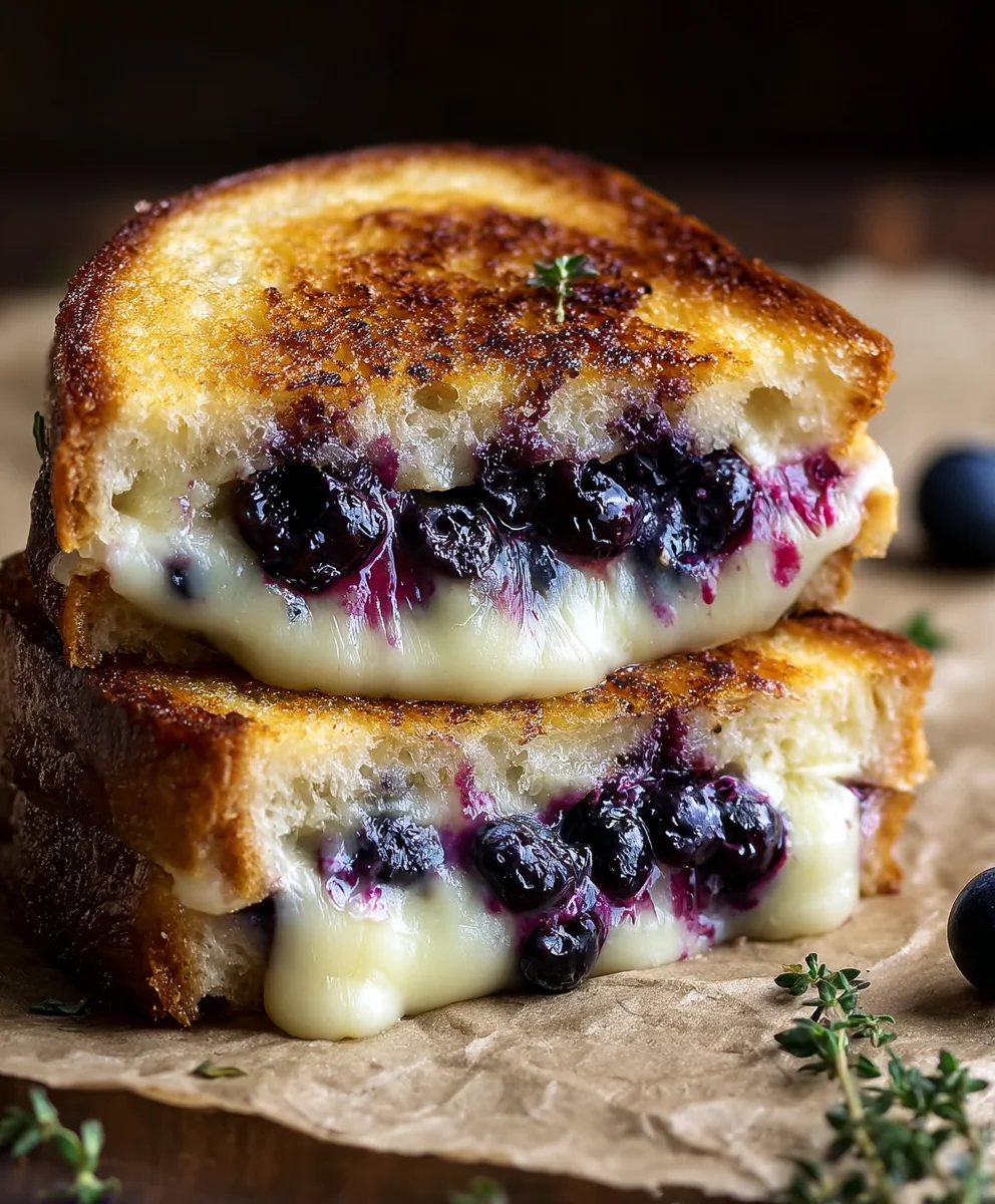 Blueberry White Cheddar Grilled Cheese Recipe