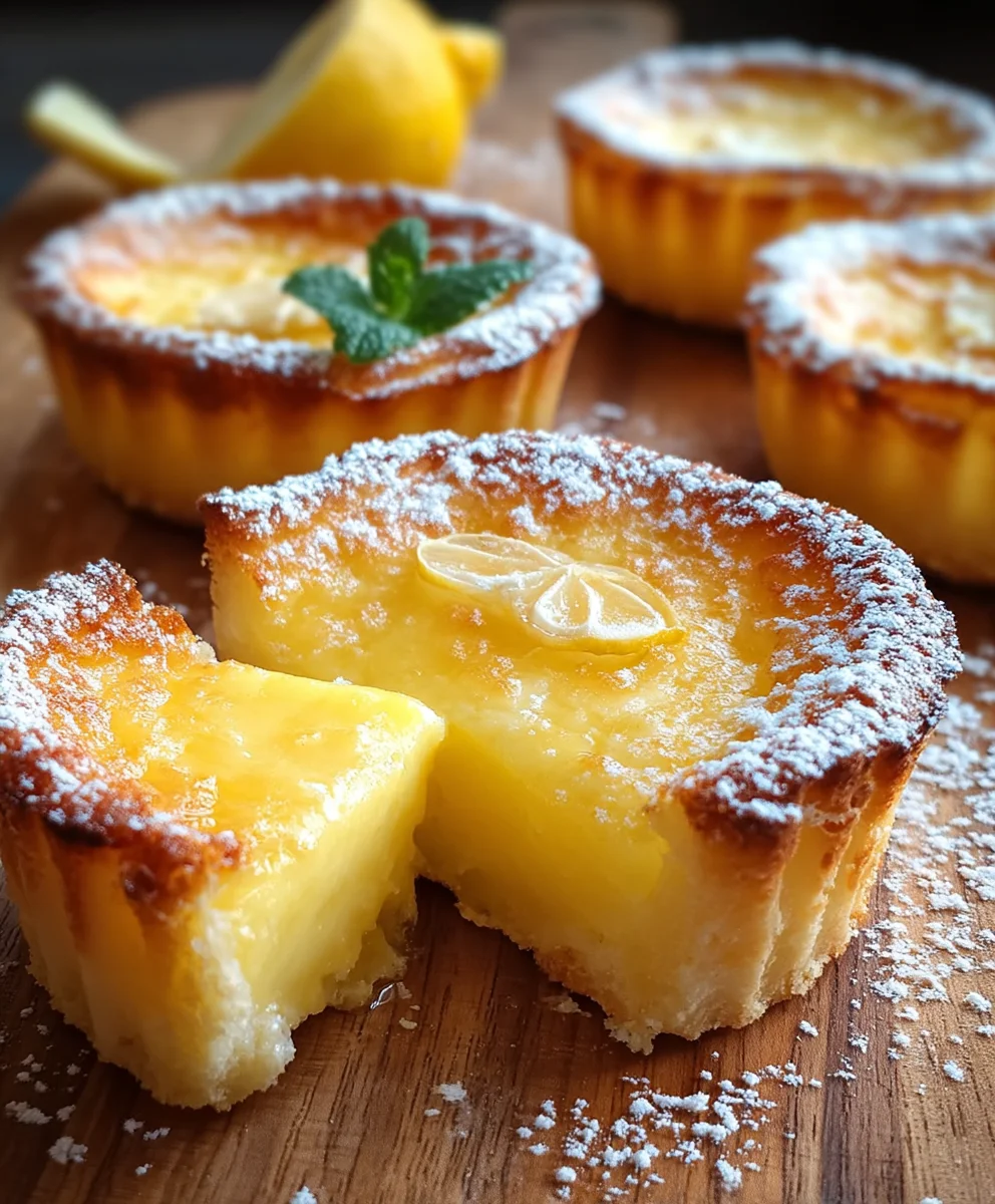 Baby Lemon Impossible Pies-Sweet Tart Treat