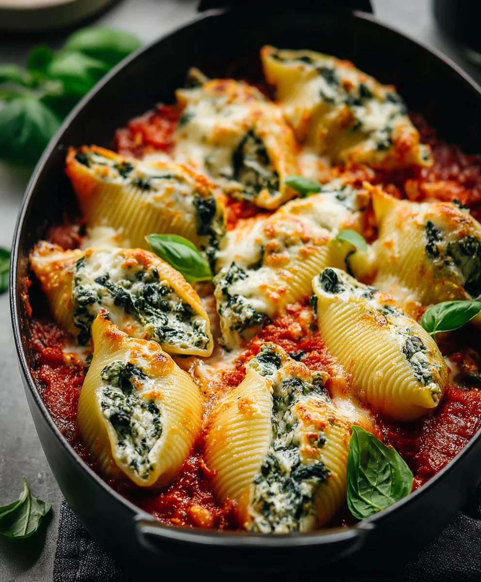 Spinach Ricotta Stuffed Shells Recipe-Easy Dinner