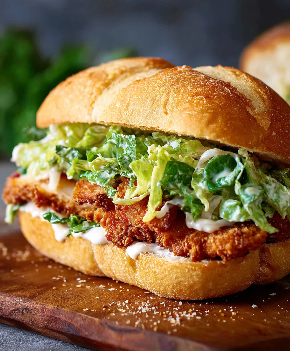 Crispy Chicken Caesar Sandwich-Delicious & Easy Recipe