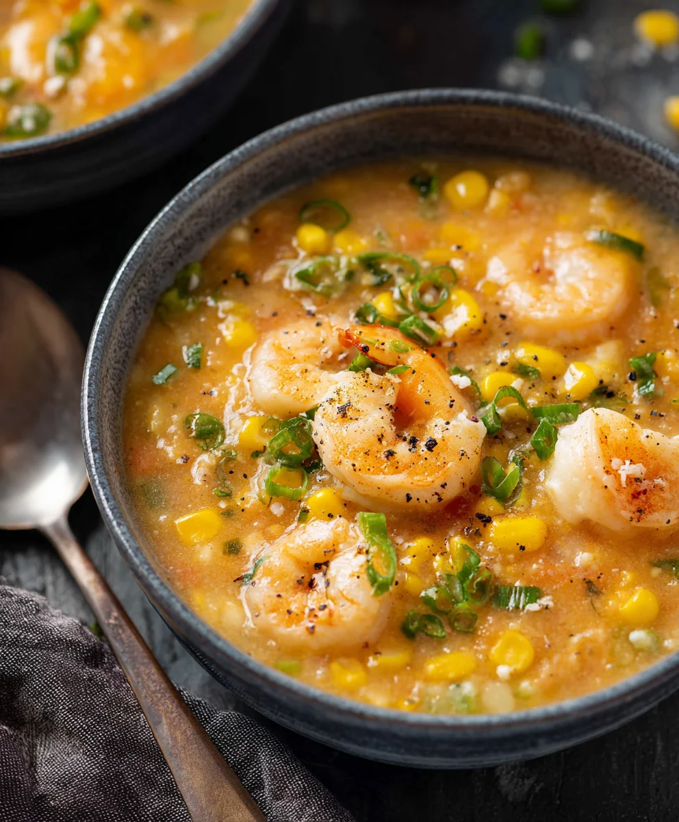 Creamy Shrimp Corn Soup- Easy Comfort Food Recipe
