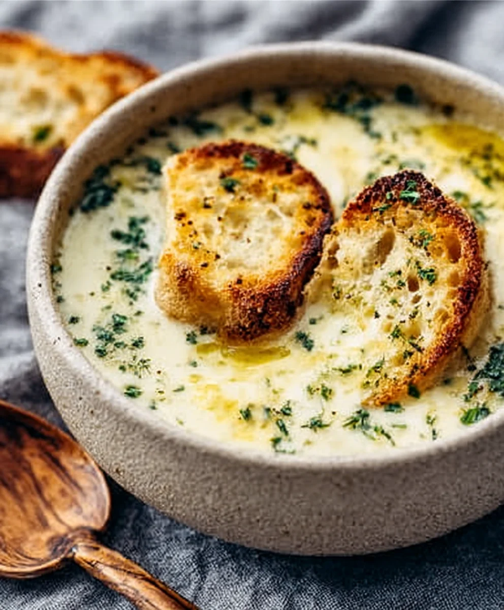 Country French Garlic Soup - Cozy Comfort Food Recipe