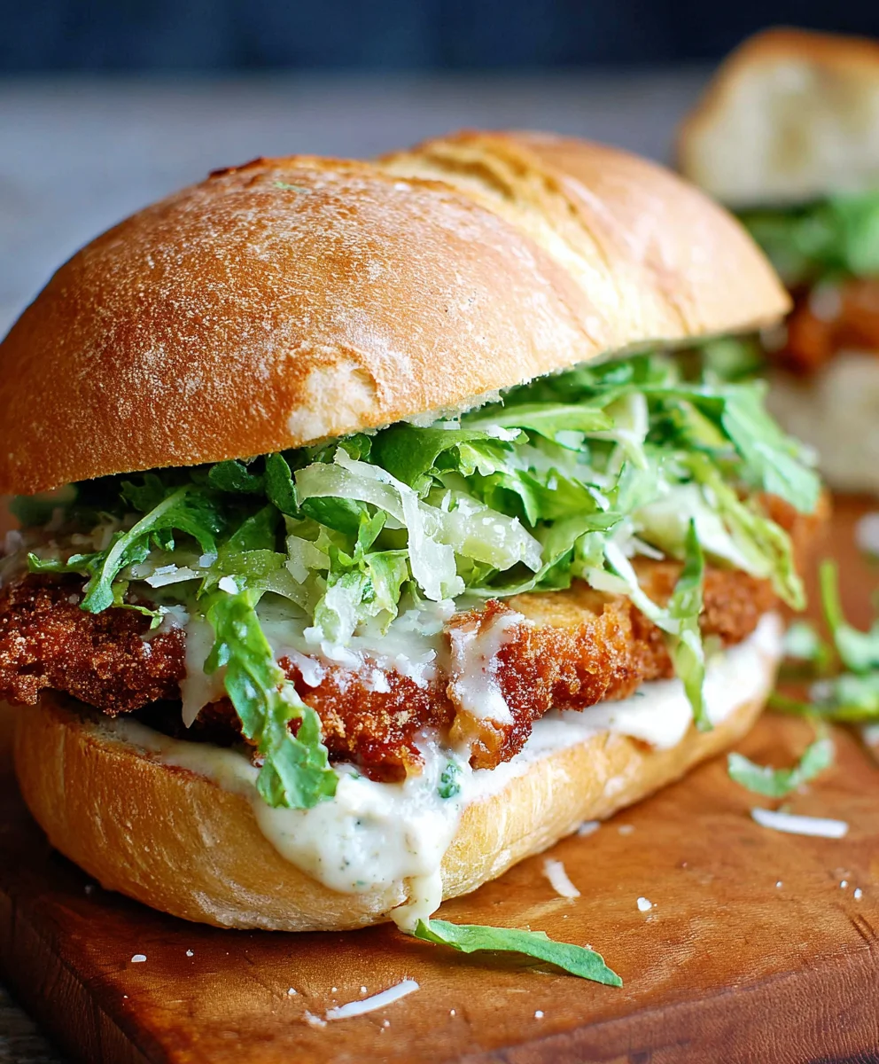 Crispy Chicken Caesar Sandwich-Delicious & Easy Recipe
