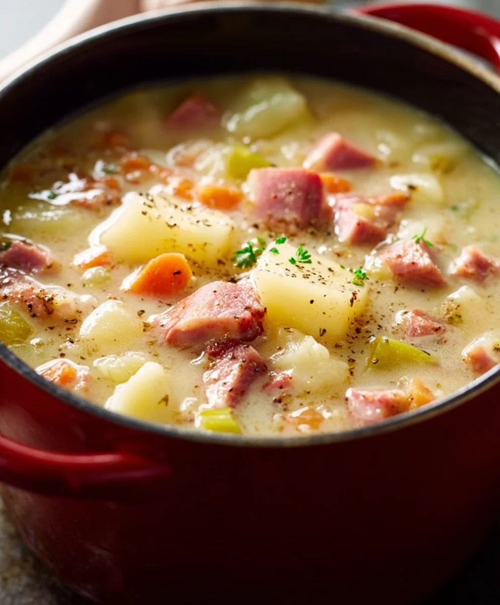Easy Beef Beef Ham Potato Soup - Comforting & Simple