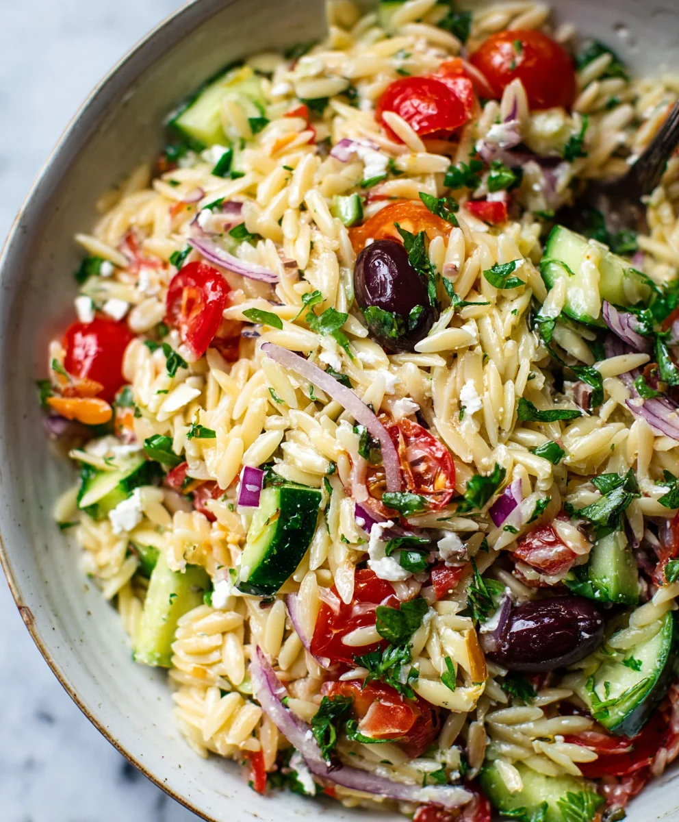 Easy Mediterranean Orzo Salad Recipe