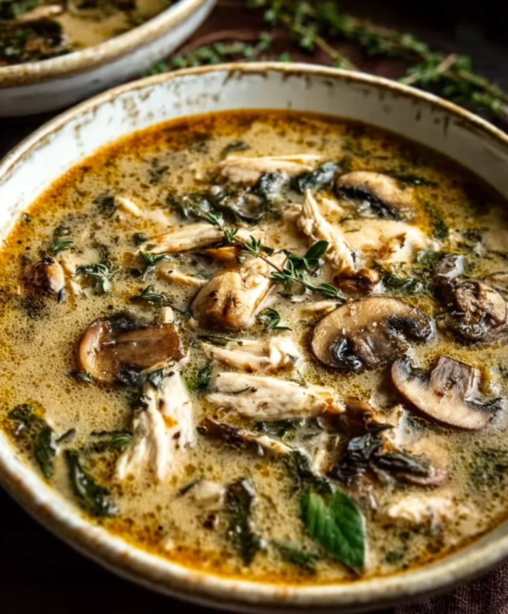 Rotisserie Chicken Mushroom Soup - Easy & Hearty Comfort