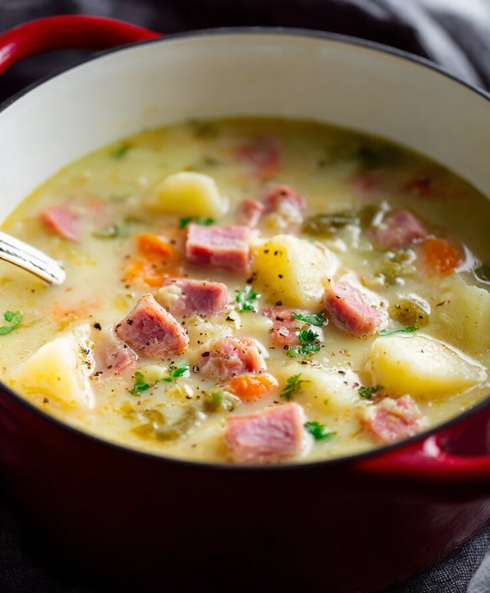 Easy Beef Beef Ham Potato Soup - Comforting & Simple
