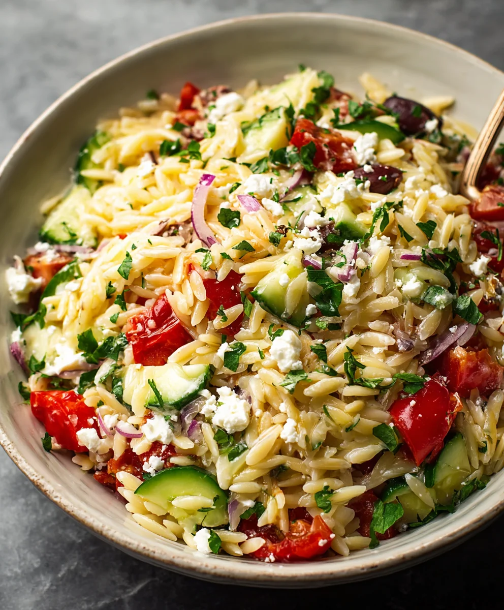 Easy Mediterranean Orzo Salad Recipe