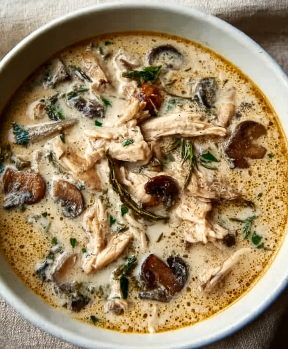 Rotisserie Chicken Mushroom Soup - Easy & Hearty Comfort