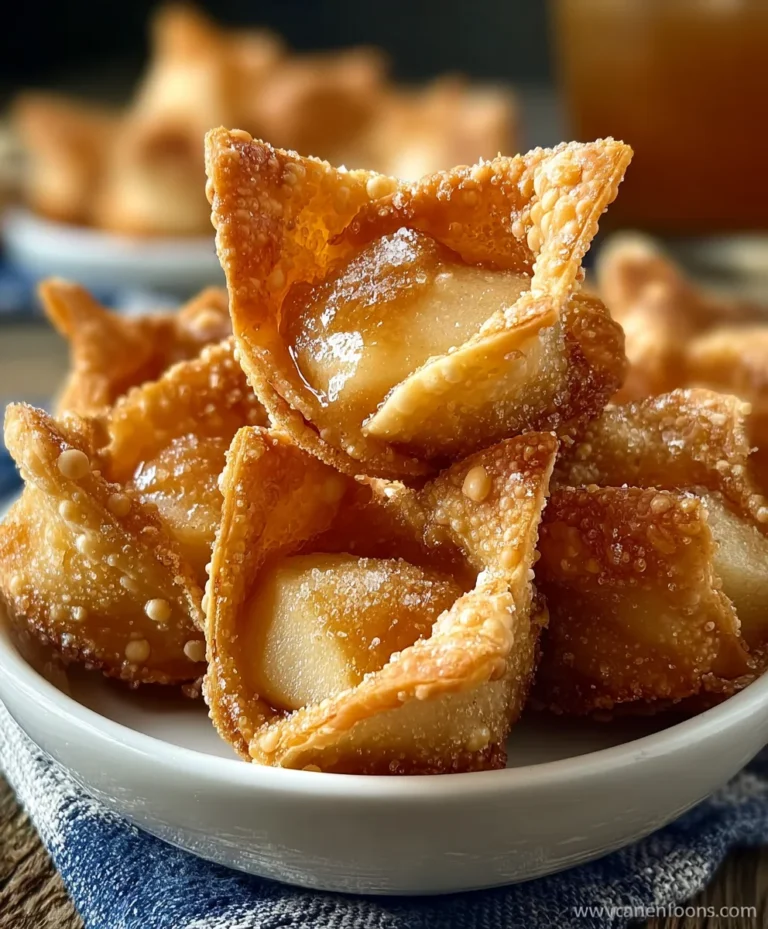 Crispy Wonton Apple Pie Bites – Easy Dessert
