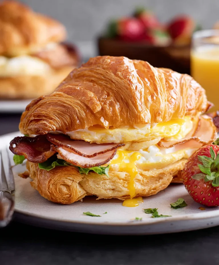 Easy Croissant Breakfast Sandwiches-Quick & Delicious Meals