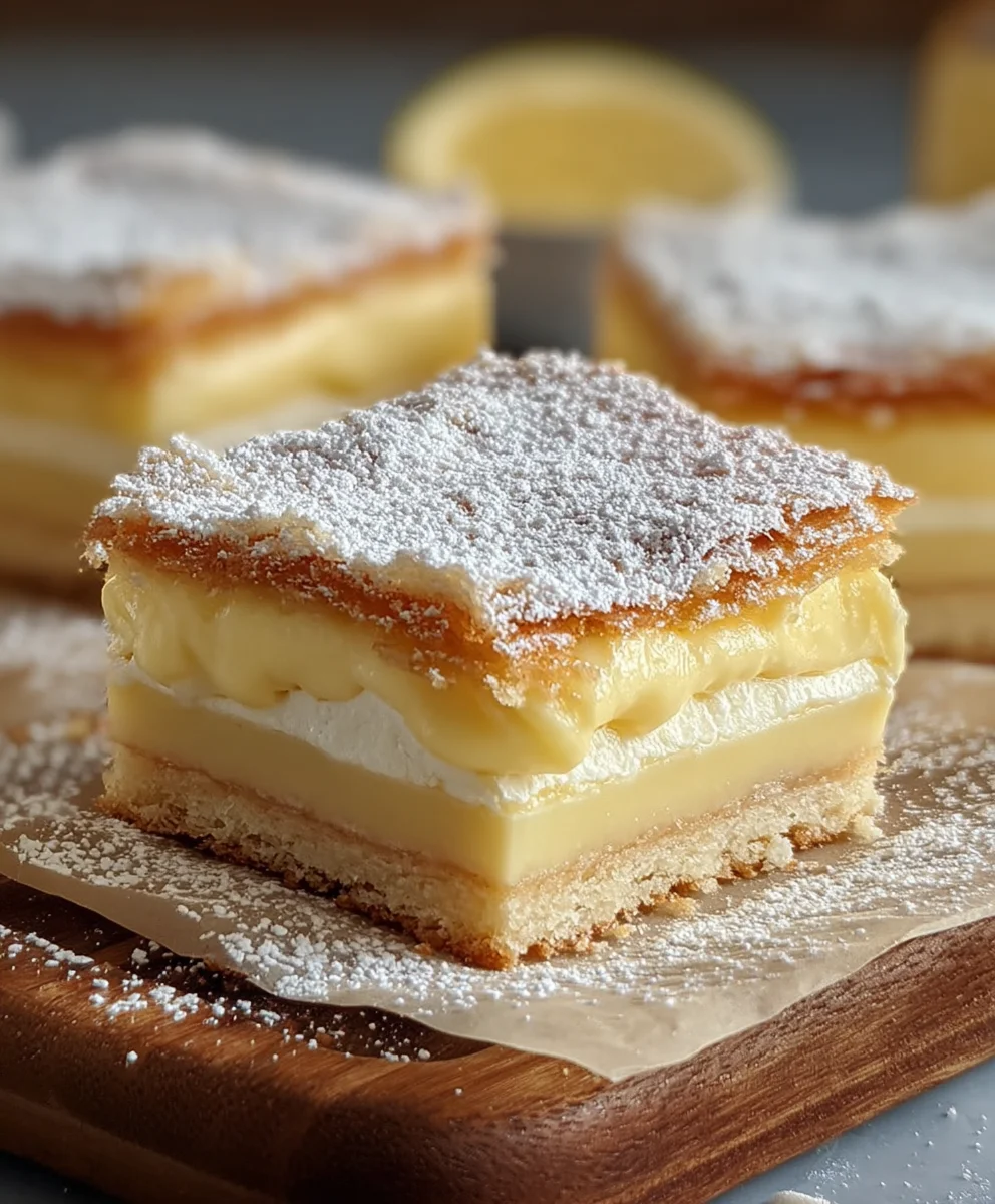 Easy Vanilla Custard Cream Squares Recipe