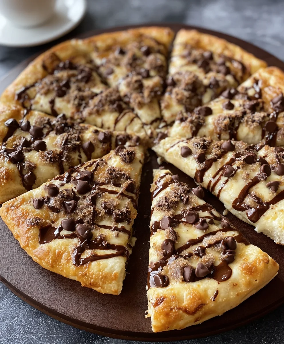 Easy Chocolate Chip Dessert Pizza Recipe