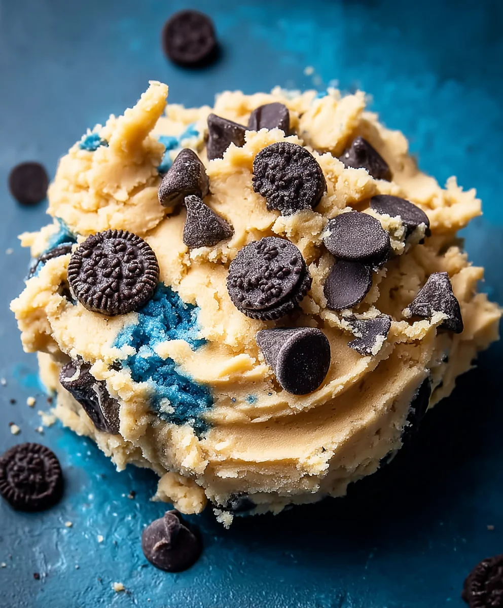 Cookie Monster Edible Cookie Dough Recipe-Easy Treat