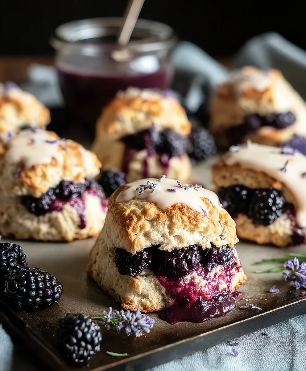 Blackberry Lavender Scones- Delicious Baking