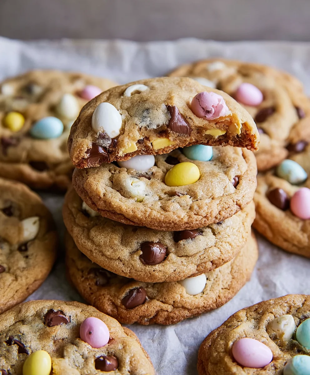 Thick Mini Egg Chocolate Chip Cookies Recipe
