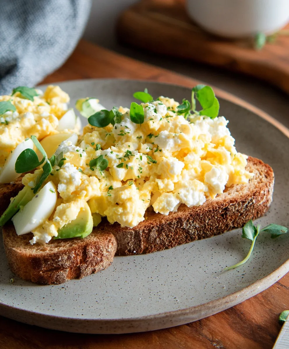 Healthy Egg Salad with Cottage Cheese No Mayo
