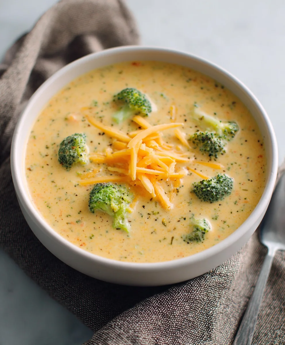 Creamy Cheddar Broccoli Soup - Delicious & Easy Recipe