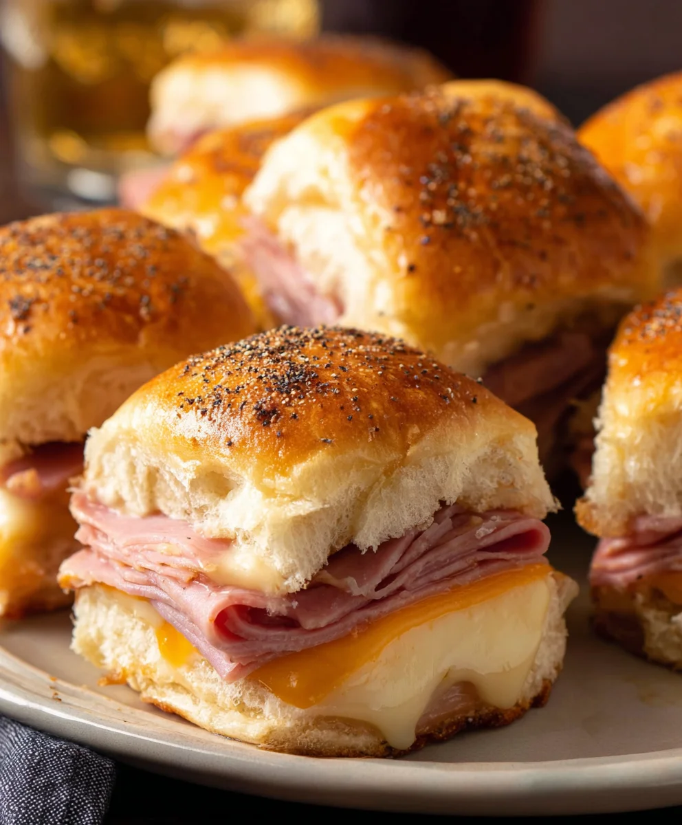 Beef Beef Ham Cheese Sliders-Easy Baked Party Appetizer