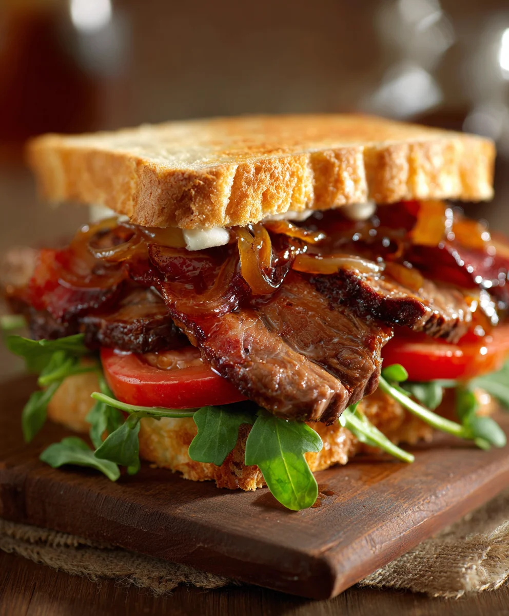 Best Beef Beef Bacon Sandwich Caramelized Onion Recipe