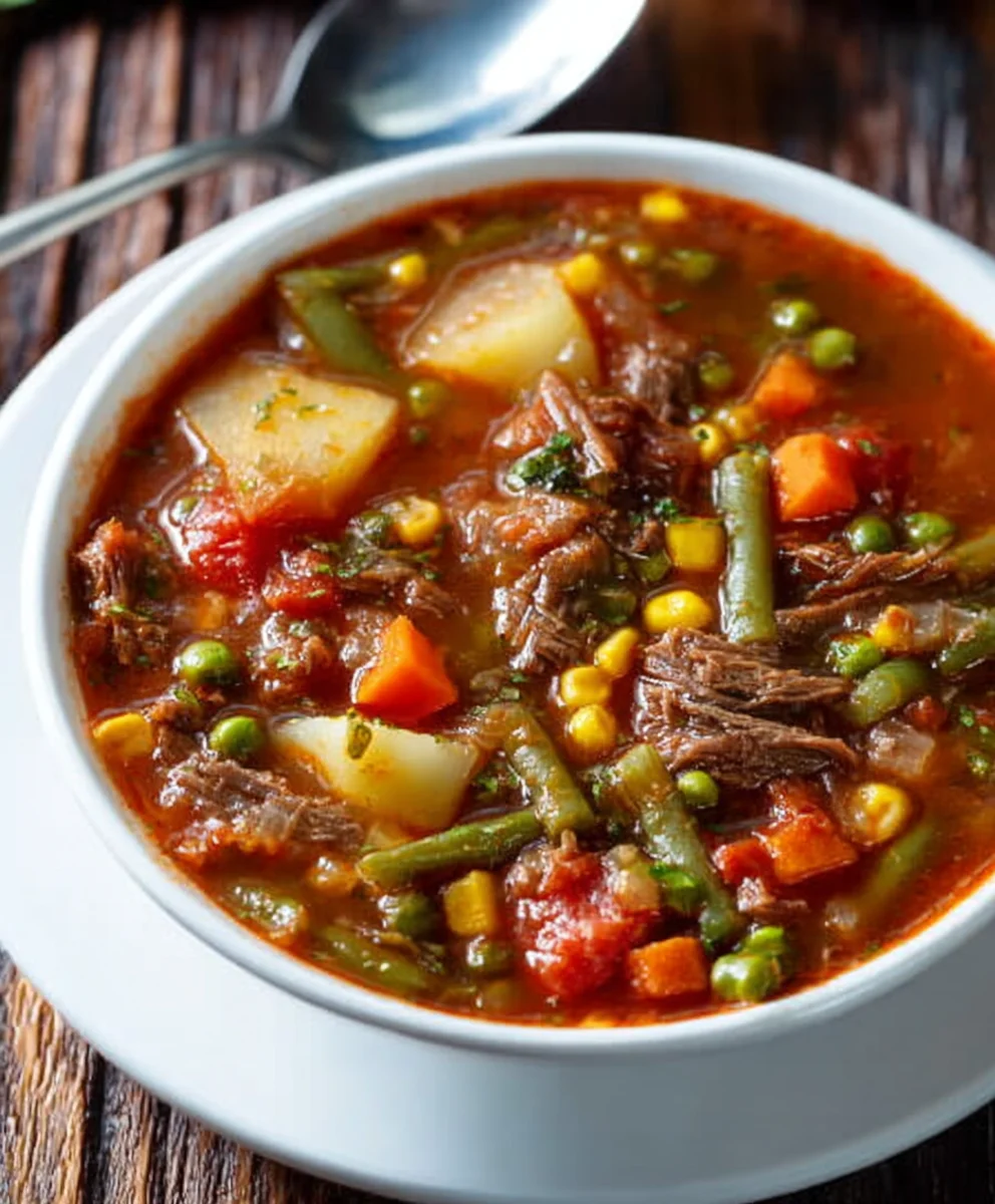 Mom's Old-Fashioned Vegetable Beef Soup Recipe