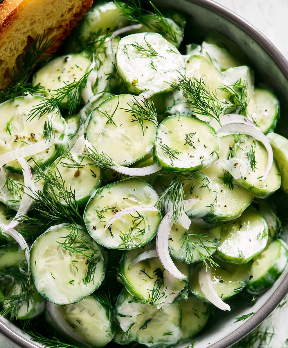 Easy Cucumber Dill Salad - Refreshing & Quick Recipe