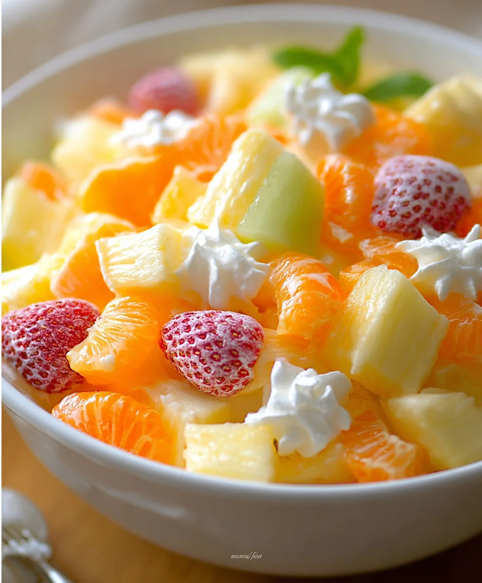 Hawaiian Fruit Salad- Tropical Sweetness- Refreshing Tropical Treat