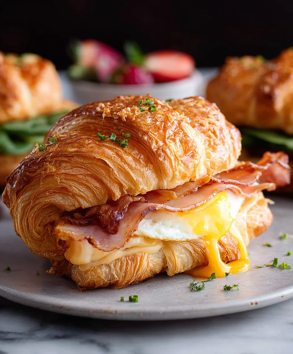 Easy Croissant Breakfast Sandwiches-Quick & Delicious Meals