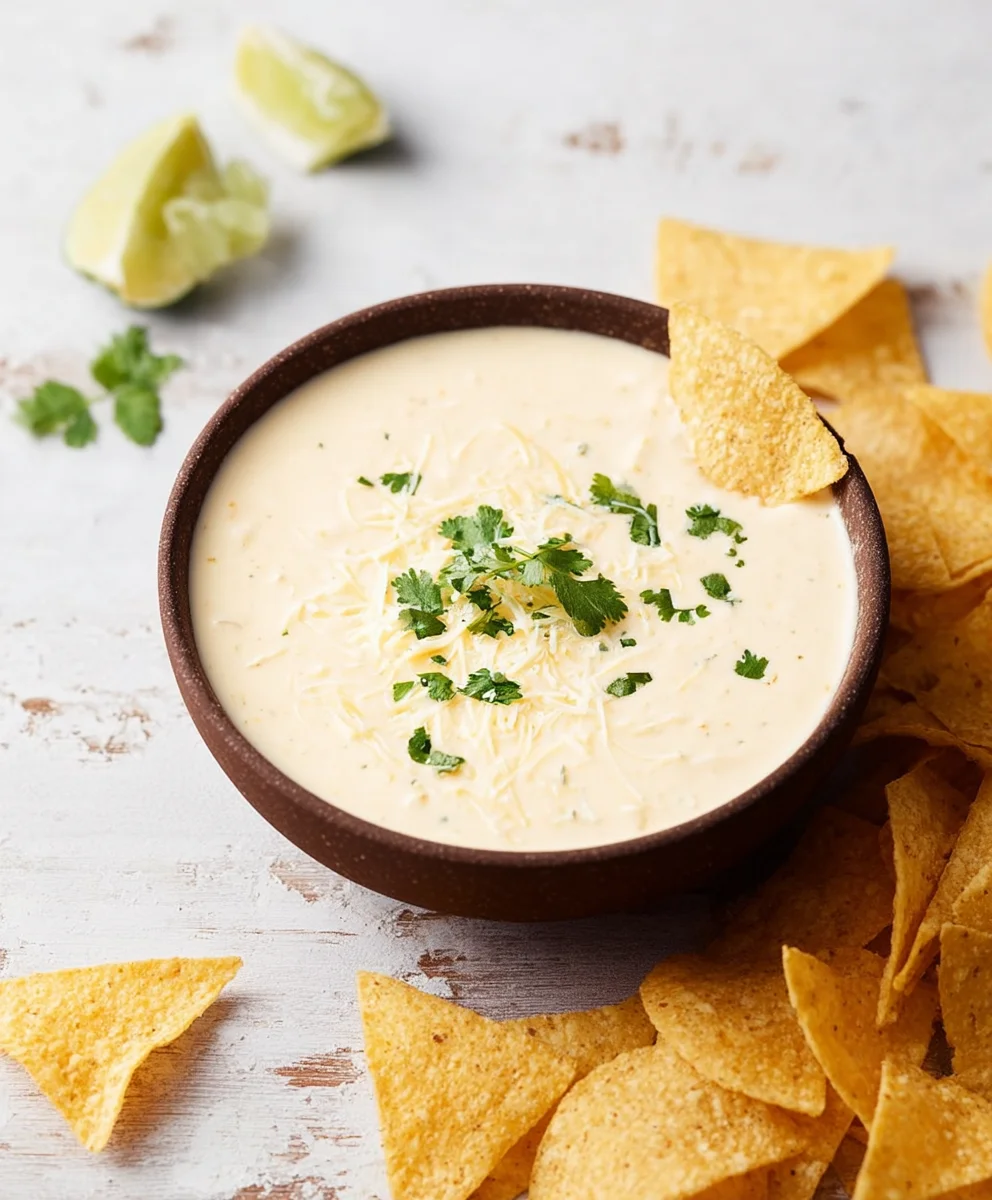 Easy Crockpot White Queso Dip - Creamy & Delicious