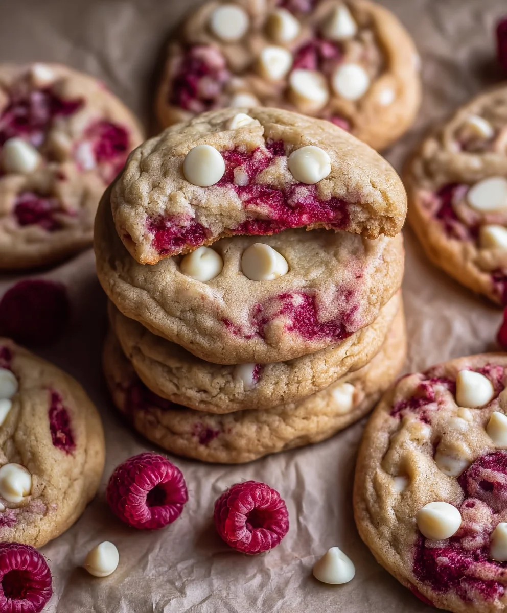 Raspberry White Chocolate Cookies-Easy Delicious Recipe