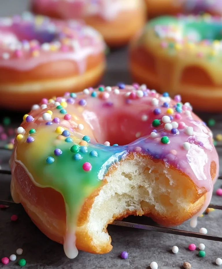 Rainbow Doughnuts- Fun Filled Baked Treats