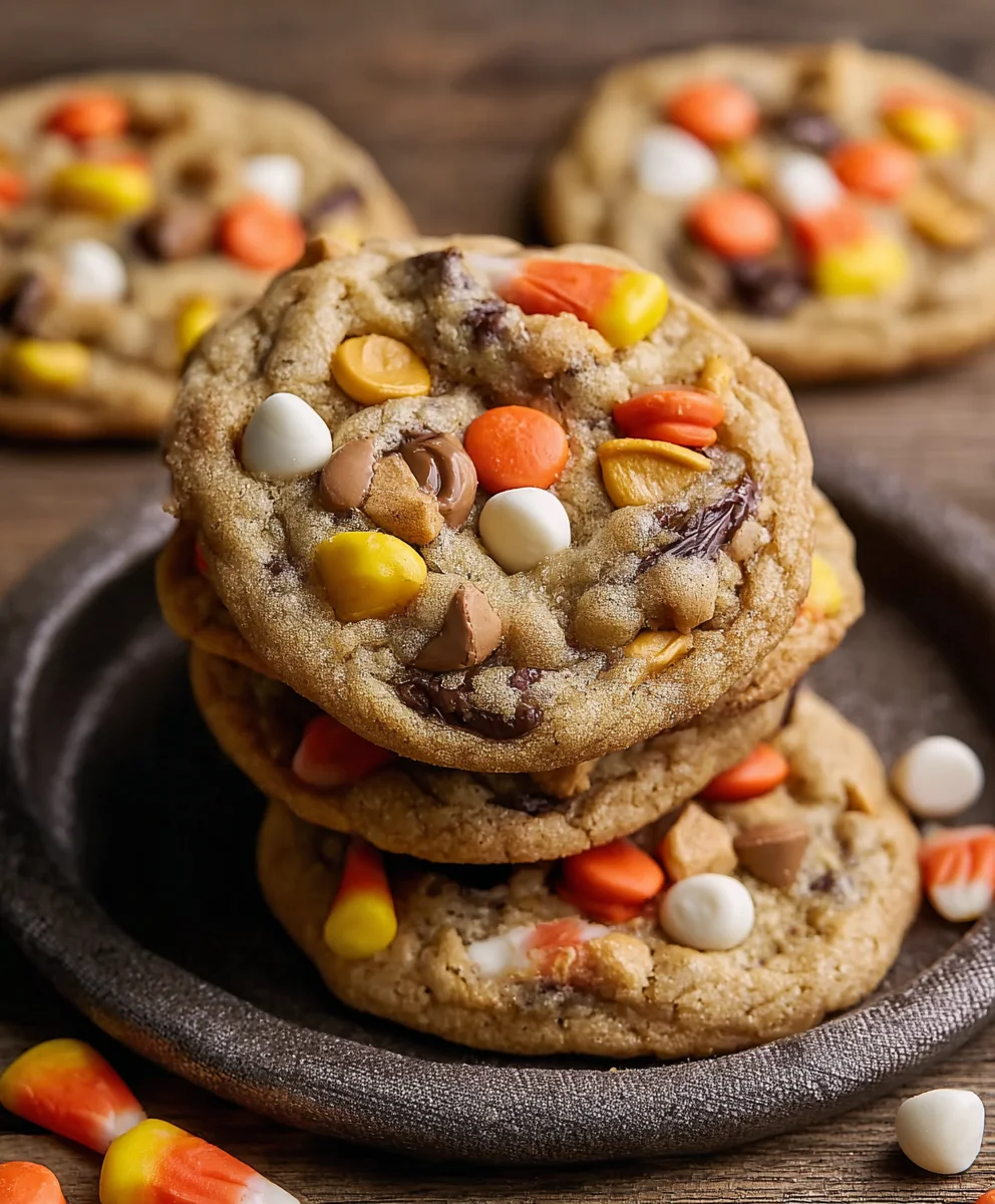 Candy Corn Trail Mix Cookies-Easy Fall Treat