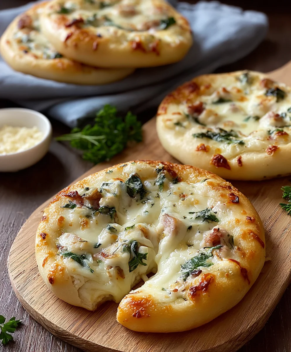 Mini Stuffed Alfredo Pizza Bites-Easy Appetizer
