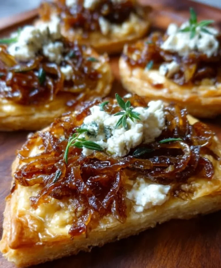 Caramelized Onion Goat Cheese Tarts Easy Recipe